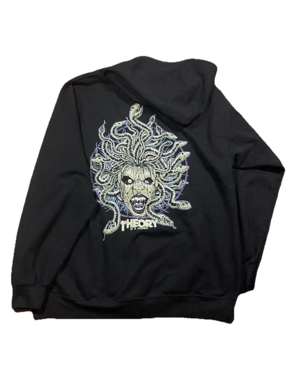 Theory of a Deadman Black Full Zip Hoodie Medusa Metal Rock Band Men’s XL